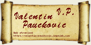 Valentin Paučković vizit kartica